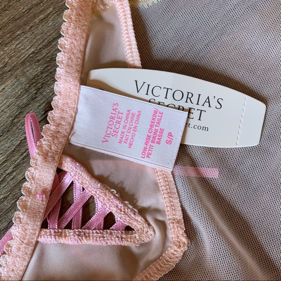 VS Pastel Lace Low Rise Cheekini Panty - Picture 5 of 9